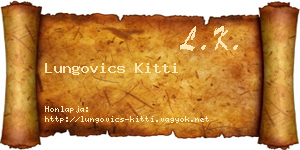 Lungovics Kitti névjegykártya
